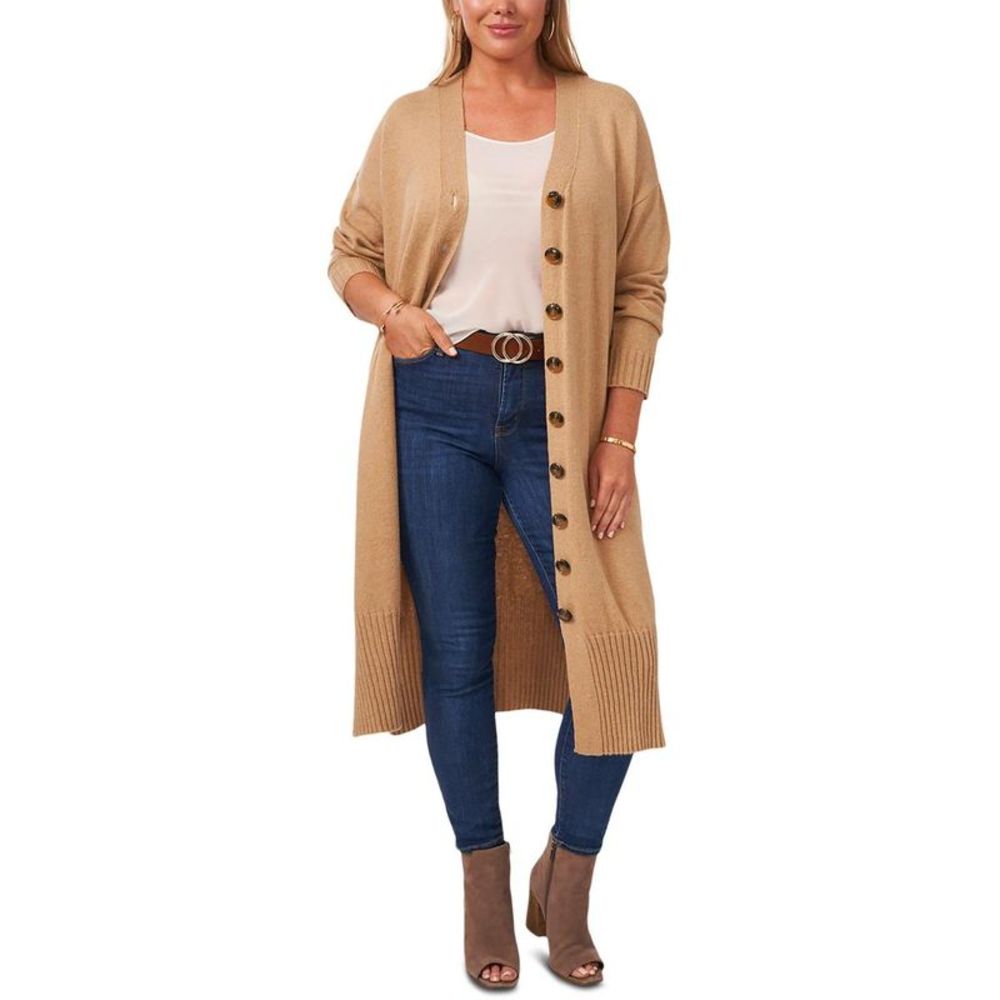Vince Camuto- longline cardigan with buttons